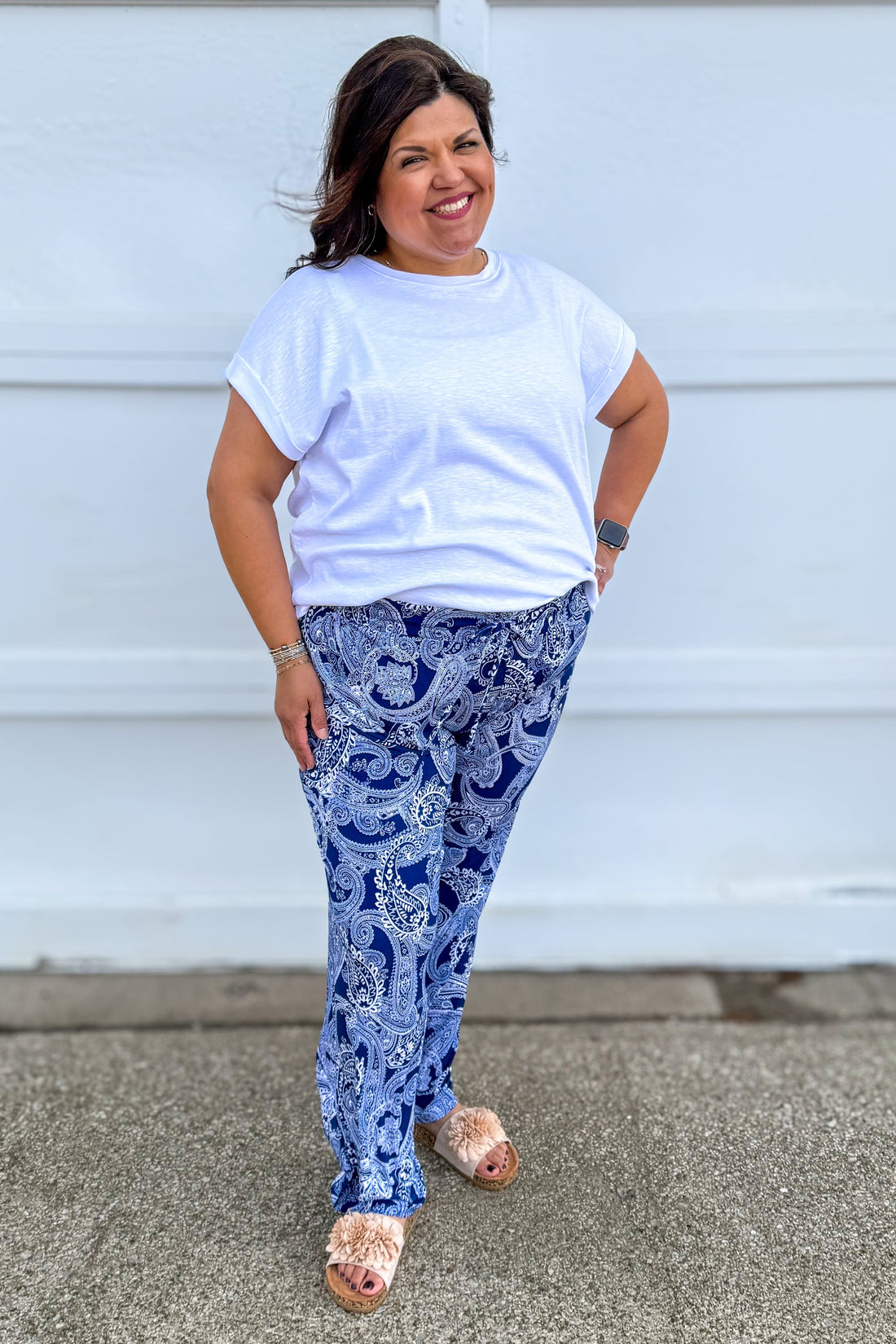 Navy Paisley Cabana Set