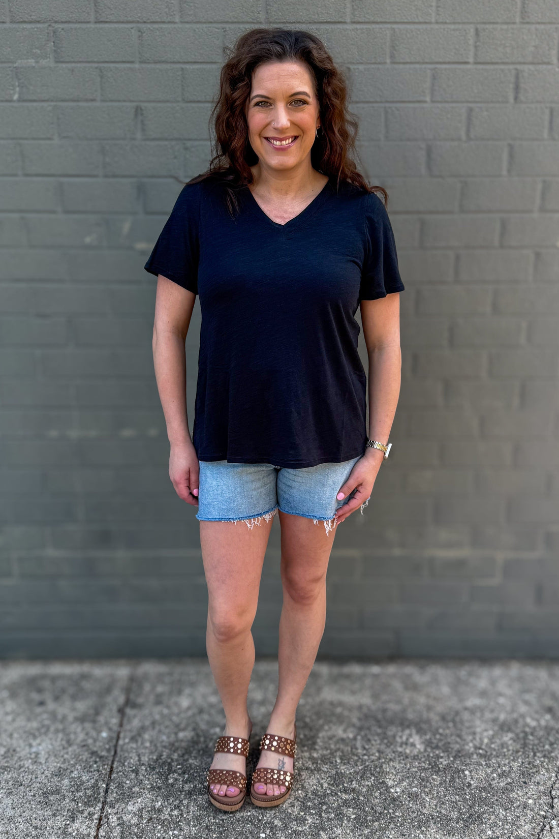 Black V-Neck T-Shirt