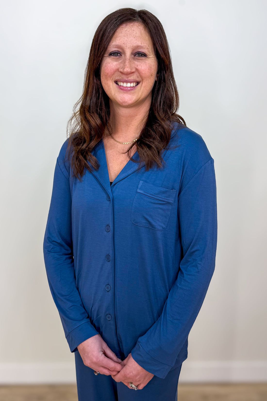 Denim Blue Bamboo Pajama Set