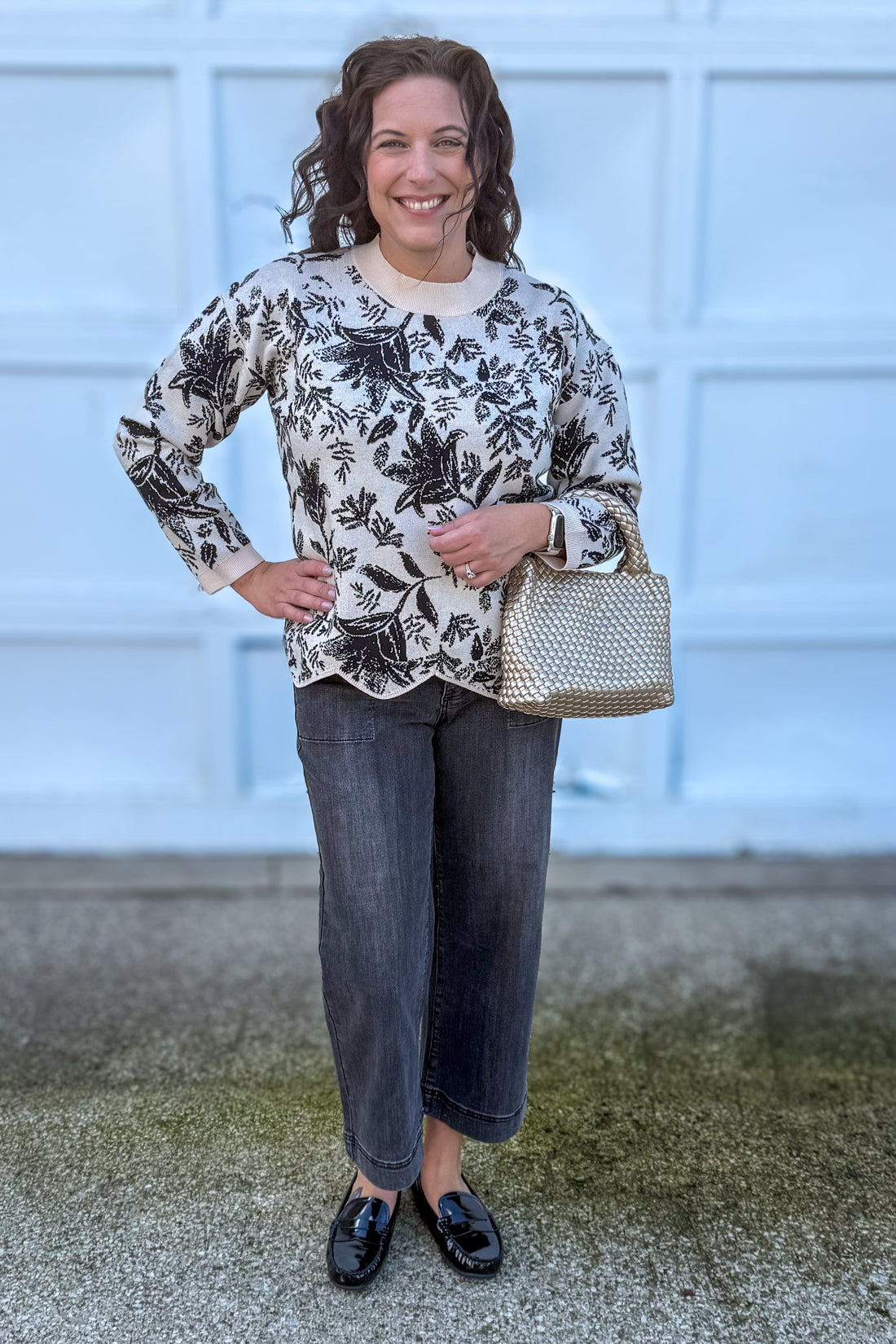 Black Crinkle Patent-Penny For Your Thoughts