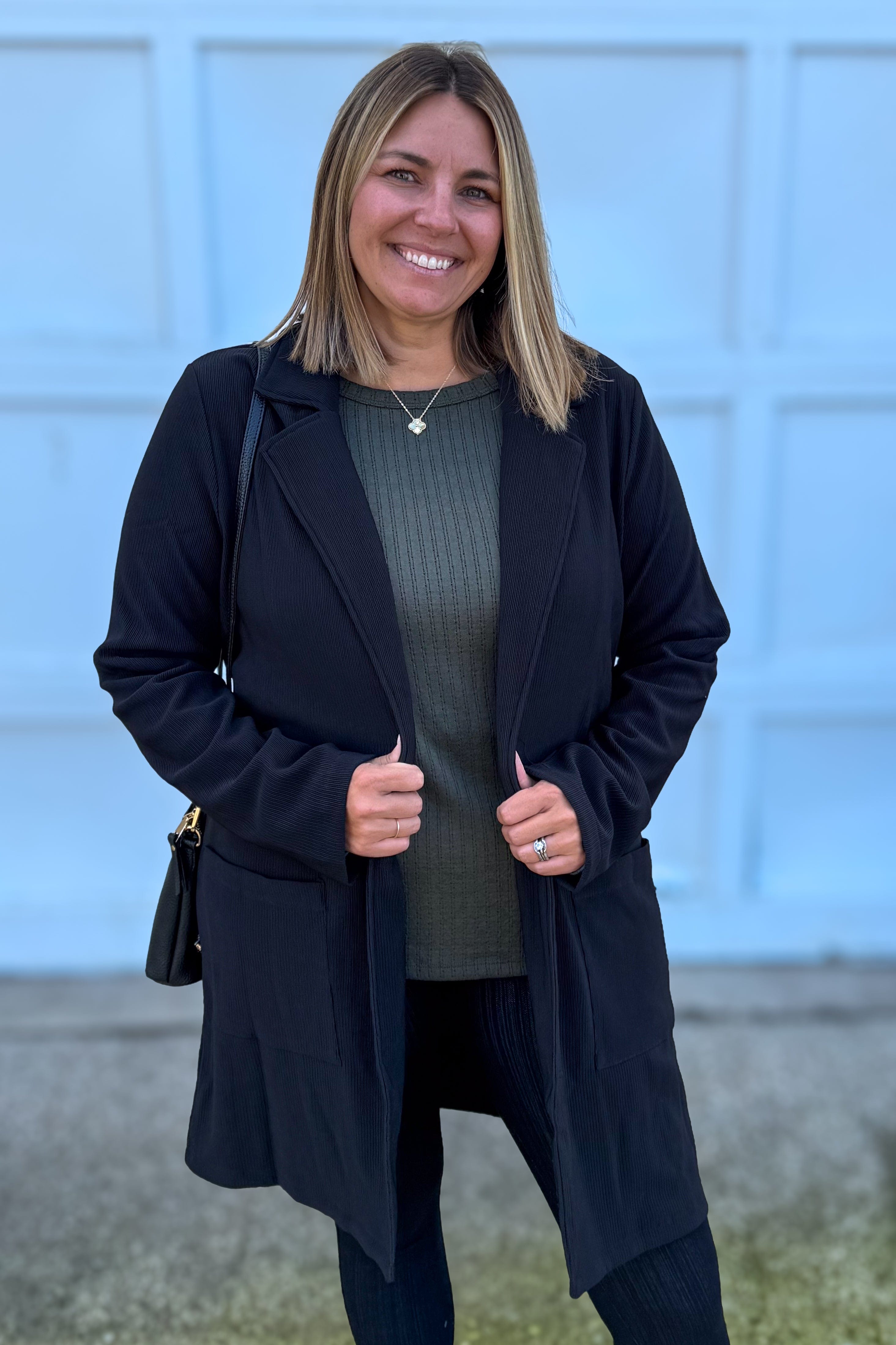 Black Light Weight Ottoman Coat